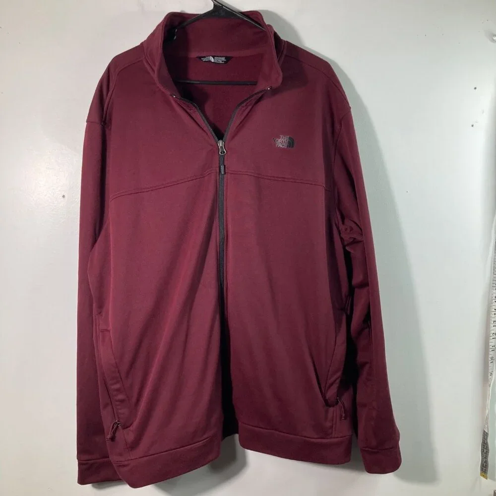 Mens The North Face Full Zip Jacket Maroon 2XL Full Zip Polyester F18 NFOA3RT1 ?